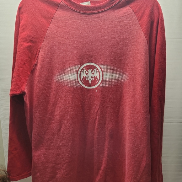 Bacardi T Shirt Men L Adult Red Long Sleeve Rum Drink Alcohol Vintage - Picture 1 of 4